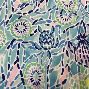 Lilly Pulitzer caprice dress in blue Ibiza. Turtle and seashell print. Size 12